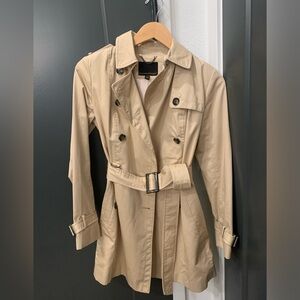 Banana Republic Classic Beige Belted Trench Coat XS Petite